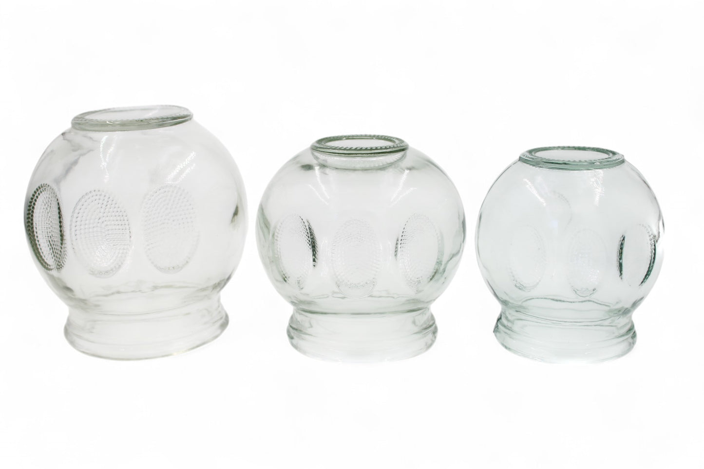 Kit de Ventosas de Cristal para Masaje- Ventosa N°3,4 y 5